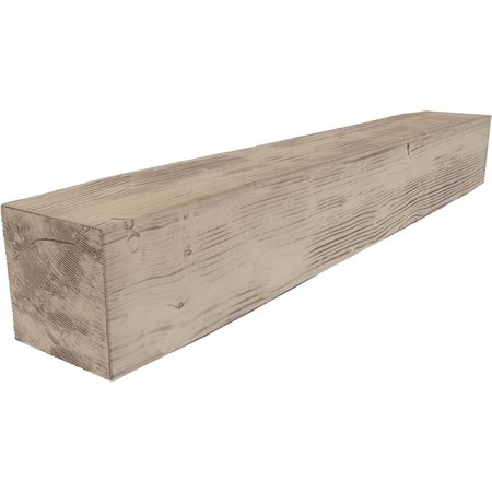 EKENA MILLWORK Sandblasted Faux Wood Fireplace Mantel, Aged Pine, 8"H x 8"D x 36"W MANUSD08X08X36AP